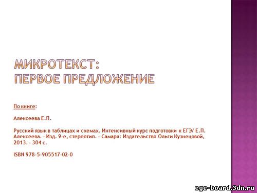 Интерактивная доска, русский язык, ЕГЭ, 2014, ppt, notebook, SMART, Микротекст